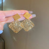 1 Pair Vintage Style Argyle Alloy Drop Earrings