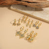 1 Pair Vintage Style Bow Knot Inlay Copper Zircon 14K Gold Plated Earrings