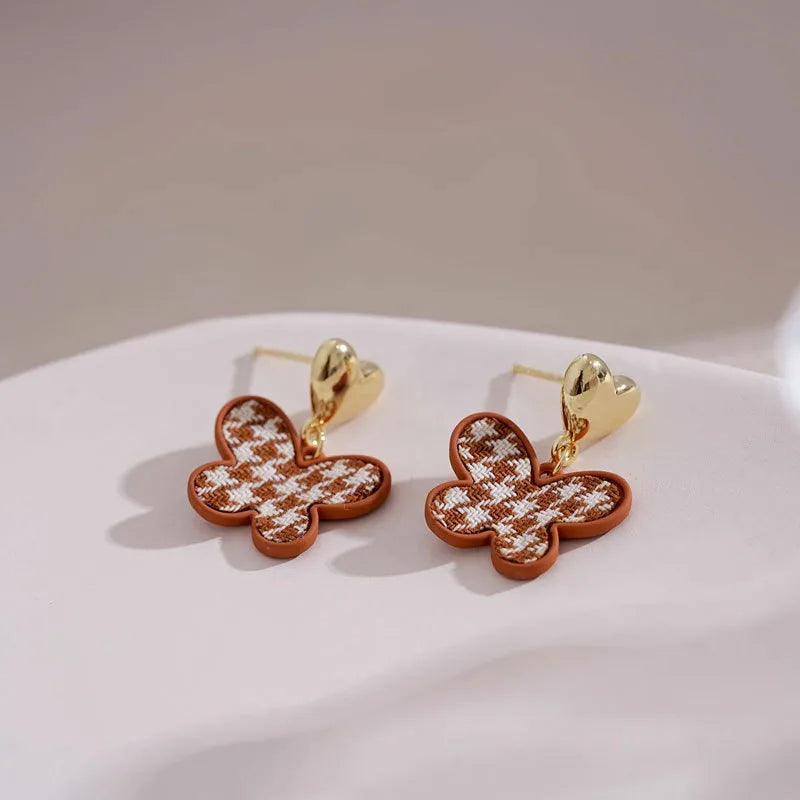 1 Pair Vintage Style Butterfly Alloy Drop Earrings