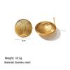 1 Pair Vintage Style Classic Style Commute Geometric Flower Polishing 304 Stainless Steel 18K Gold Plated Ear Studs