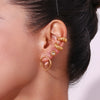 1 Pair Vintage Style Classic Style Round Plating Stainless Steel 18k Gold Plated Ear Studs