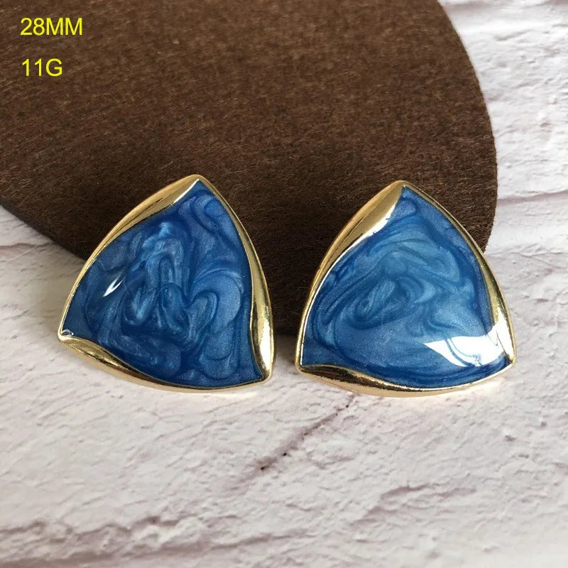 1 Pair Vintage Style Classic Style Triangle Alloy Ear Studs