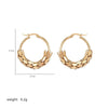 1 Pair Vintage Style Commute Circle Plating Hollow Out Stainless Steel 18K Gold Plated Hoop Earrings