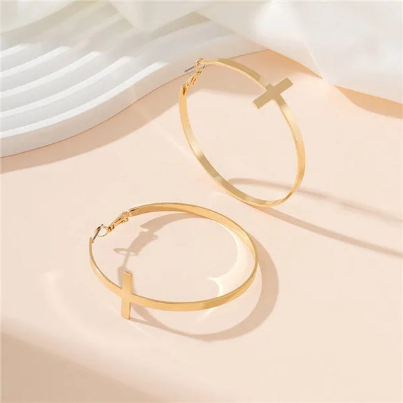 1 Pair Vintage Style Exaggerated Round Alloy Earrings