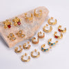 1 Pair Vintage Style Flower Bow Knot Plating Inlay Stainless Steel Rhinestones 24k Gold Plated Ear Studs