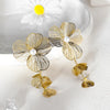 1 Pair Vintage Style Flower Plating 304 Stainless Steel Artificial Pearls 14K Gold Plated