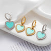1 Pair Vintage Style French Style Simple Style Heart Shape Plating Inlay Stainless Steel Zircon 18k Gold Plated Drop Earrings