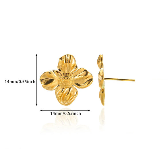 1 Pair Vintage Style French Style Starfish Conch Shell Plating 304 Stainless Steel Ear Studs