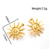 1 Pair Vintage Style French Style Sun Starfish Ginkgo Leaf 304 Stainless Steel Ear Studs