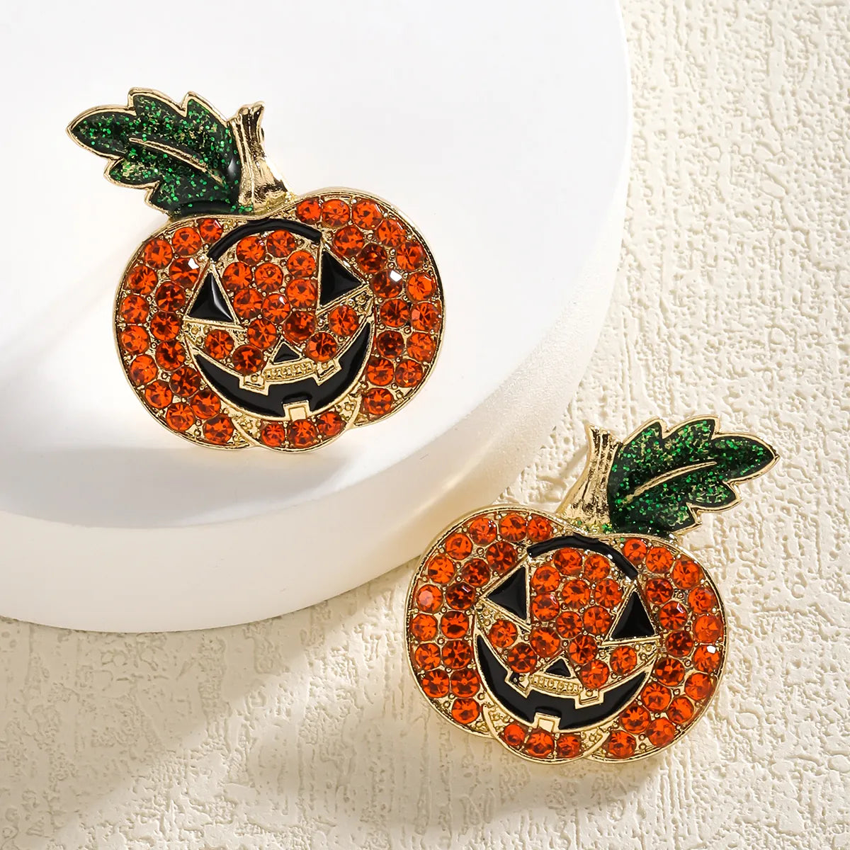 1 Pair Vintage Style Funny Pumpkin Alloy Earrings