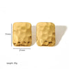 1 Pair Vintage Style Geometric Polishing 304 Stainless Steel 18K Gold Plated Ear Studs