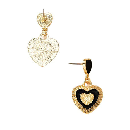 1 Pair Vintage Style Heart Shape Plating Alloy Ear Studs