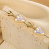 1 Pair Vintage Style Heart Shape Plating 304 Stainless Steel Drop Earrings