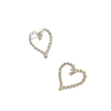 1 Pair Vintage Style Heart Shape Plating Zinc Alloy Ear Studs