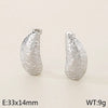 1 Pair Vintage Style Oval Heart Shape Plating 304 Stainless Steel 18K Gold Plated Ear Studs