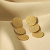 1 Pair Vintage Style Round Splicing Plating 304 Stainless Steel 18K Gold Plated Drop Earrings