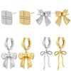 1 Pair Vintage Style Simple Style Bow Knot Inlay Copper Zircon 18K Gold Plated Earrings Ear Studs