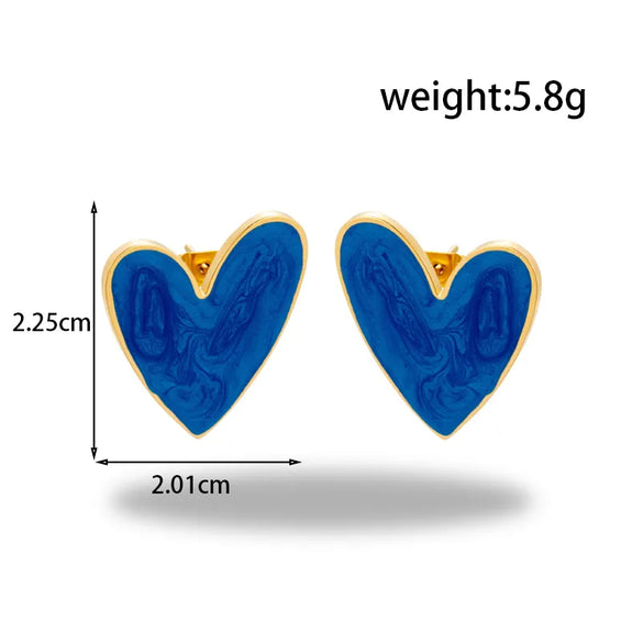1 Pair Vintage Style Simple Style C Shape Heart Shape 304 Stainless Steel Zircon Ear Studs