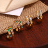 1 Pair Vintage Style Simple Style Classic Style Geometric Plating 304 Stainless Steel 18K Gold Plated Earrings