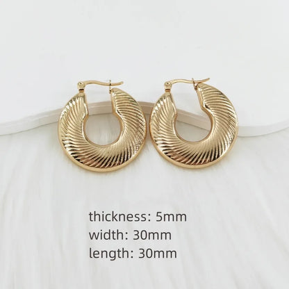 1 Pair Vintage Style Simple Style Classic Style U Shape Geometric Asymmetrical Irregular 304 Stainless Steel Gold Plated Earrings Ear Studs