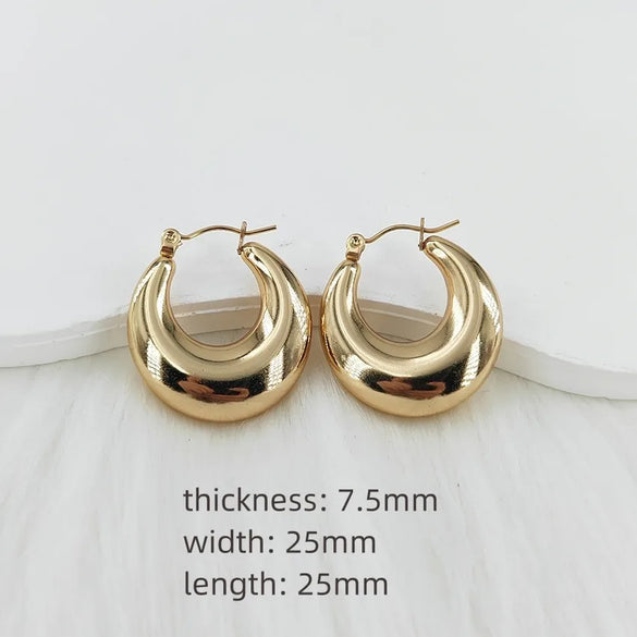 1 Pair Vintage Style Simple Style Classic Style U Shape Geometric Asymmetrical Irregular 304 Stainless Steel Gold Plated Earrings Ear Studs