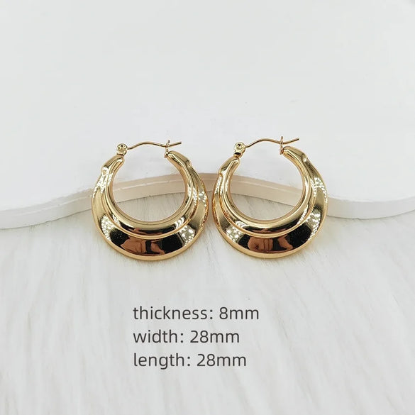 1 Pair Vintage Style Simple Style Classic Style U Shape Geometric Asymmetrical Irregular 304 Stainless Steel Gold Plated Earrings Ear Studs