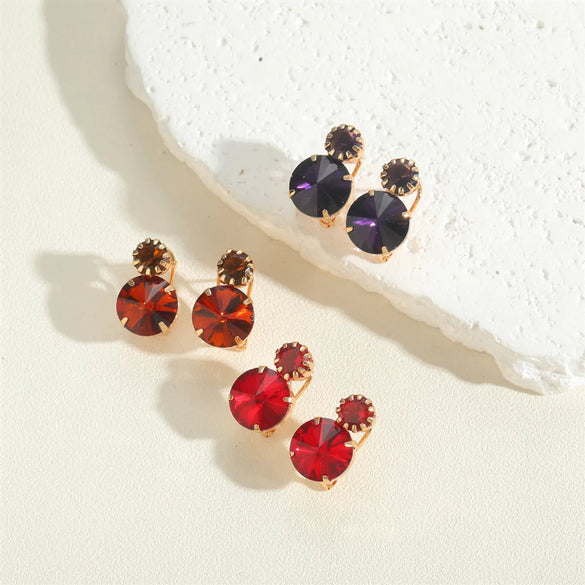 1 Pair Vintage Style Simple Style Commute Flower Inlay Copper Acrylic Artificial Pearls 14K Gold Plated Ear Studs