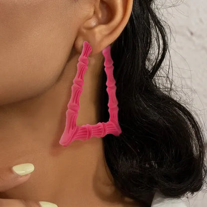 1 Pair Vintage Style Simple Style U Shape Plastic Resin Earrings