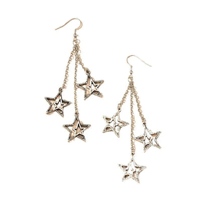 1 Pair Vintage Style Star Plating Alloy Drop Earrings