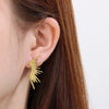 1 Pair Vintage Style Sun Plating 304 Stainless Steel 18K Gold Plated Ear Studs