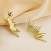 1 Pair Vintage Style Sun Plating 304 Stainless Steel 18K Gold Plated Ear Studs