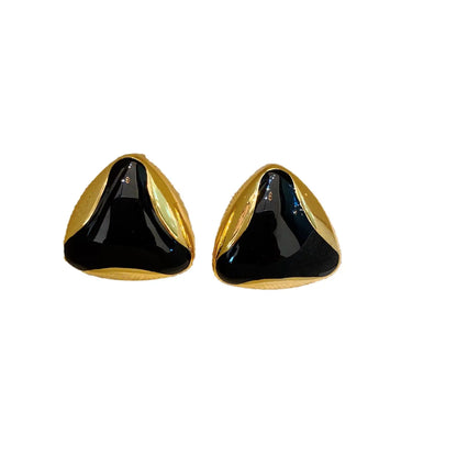 1 Pair Vintage Style Triangle Round Plating Alloy Ear Studs