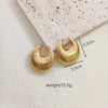 1 Pair Vintage Style U Shape Plating 304 Stainless Steel None 18K Gold Plated Ear Studs
