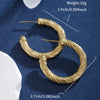 1 Pair XUPING Simple Style C Shape Irregular Geometric Plating 304 Stainless Steel 18K Gold Plated Raw Steel Ear Studs