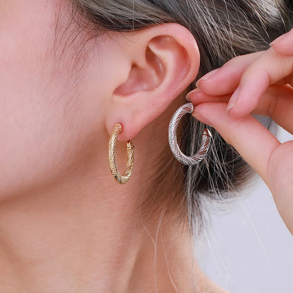 1 Pair XUPING Simple Style C Shape Irregular Geometric Plating 304 Stainless Steel 18K Gold Plated Raw Steel Ear Studs