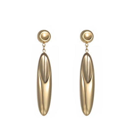 1 Pair XUPING Simple Style Geometric 304 Stainless Steel 18K Gold Plated Drop Earrings