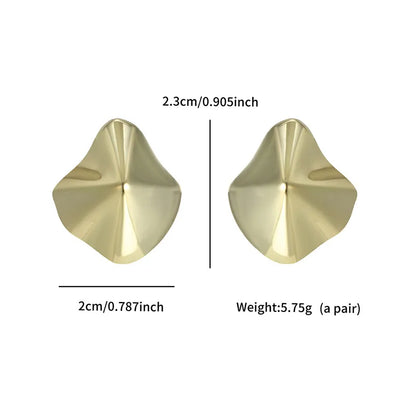 1 Pair XUPING Simple Style Geometric ABS 18K Gold Plated Ear Studs