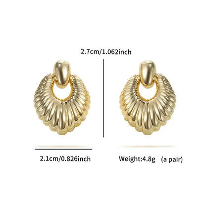 1 Pair XUPING Simple Style Geometric ABS 18K Gold Plated Ear Studs