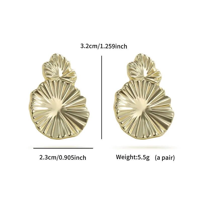 1 Pair XUPING Simple Style Geometric ABS 18K Gold Plated Ear Studs