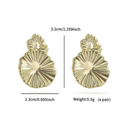 1 Pair XUPING Simple Style Geometric ABS 18K Gold Plated Ear Studs