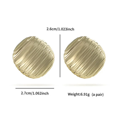 1 Pair XUPING Simple Style Geometric ABS 18K Gold Plated Ear Studs