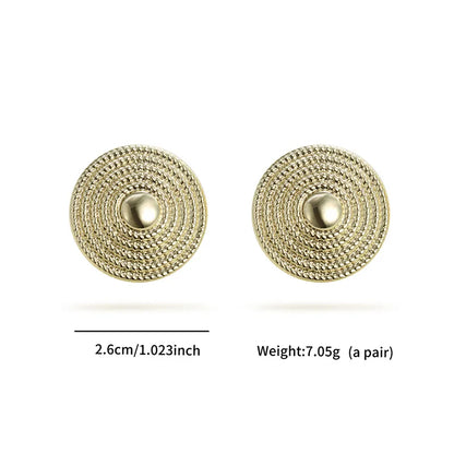 1 Pair XUPING Simple Style Geometric ABS 18K Gold Plated Ear Studs