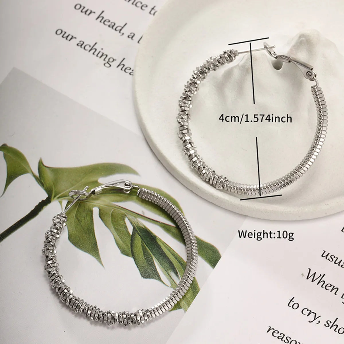 1 Pair XUPING Simple Style Geometric Round Irregular 304 Stainless Steel Hoop Earrings