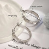 1 Pair XUPING Simple Style Geometric Round Irregular 304 Stainless Steel Hoop Earrings