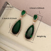 1 Pair Xuping Simple Style Square Water Droplets Tassel Plating Hollow Out Inlay Alloy Copper Alloy Artificial Gemstones 18k Gold Plated Drop Earrings