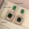 1 Pair Xuping Simple Style Square Water Droplets Tassel Plating Hollow Out Inlay Alloy Copper Alloy Artificial Gemstones 18k Gold Plated Drop Earrings