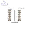 1 Pair XUPING Sweet Simple Style Geometric Plating Copper Artificial Gemstones 18K Gold Plated Earrings