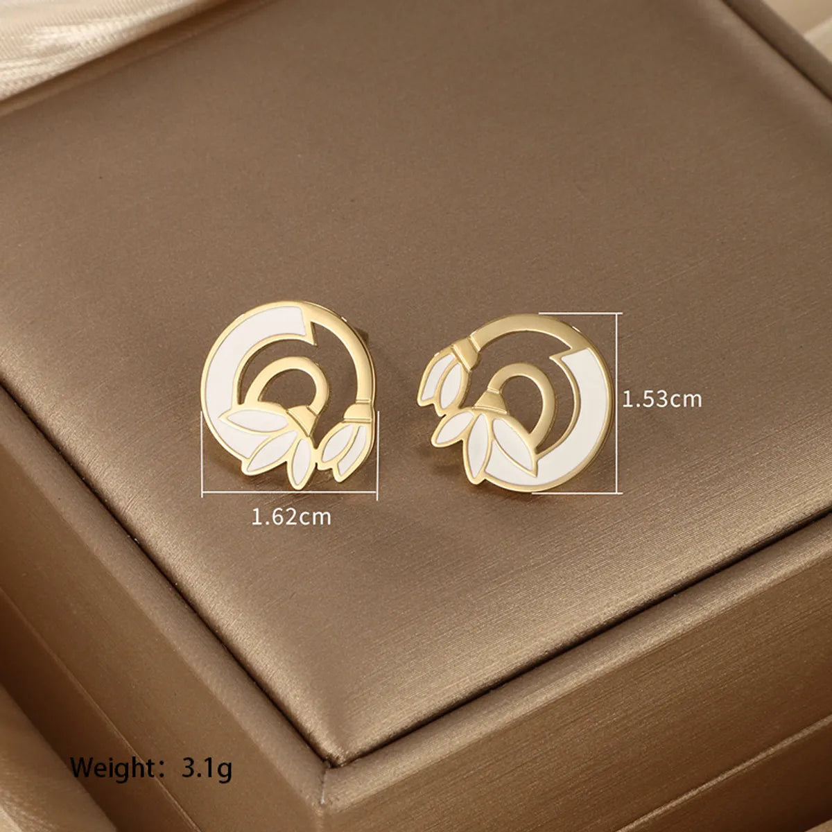 1 Pair Xuping Sweet Simple Style Round Square Heart Shape Plating Inlay Stainless Steel Artificial Gemstones Artificial Pearls 14k Gold Plated Drop Earrings