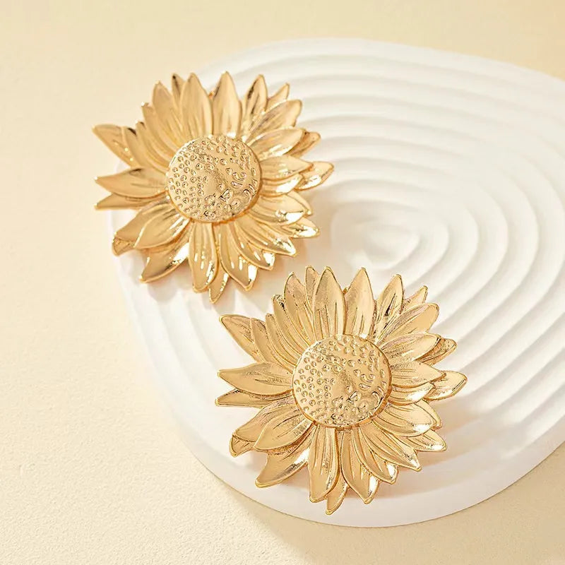 1 Pair Y2K Sweet Simple Style Geometric Flower Inlay Alloy Pearl Ear Studs