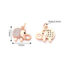 1 Pc/Package 11x12mm Hole 2~2.9mm Copper Zircon Rose Gold Plated White Gold Plated Gold Plated Elephant Polished Pendant